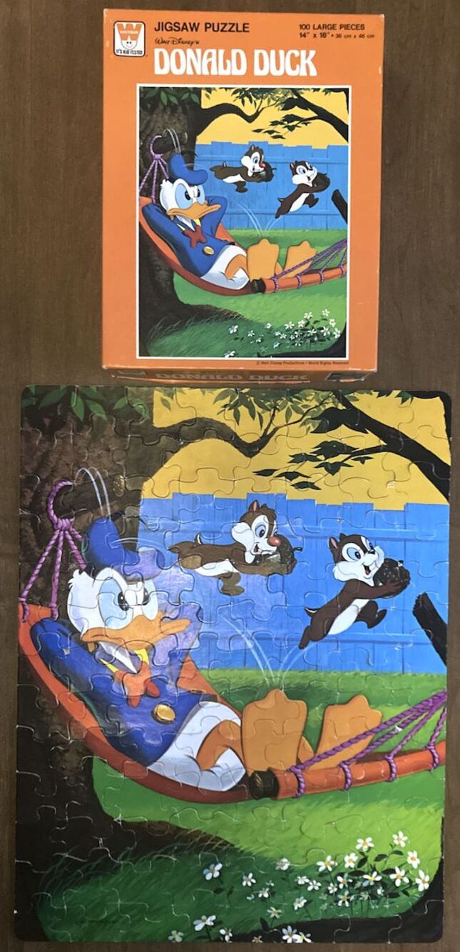Walt Disney's Donald Duck Jigsaw Puzzle • Whitman 100 Pieces 14 x 18